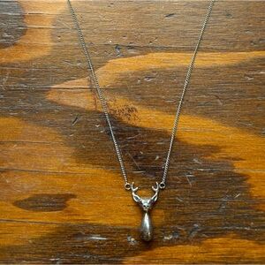 MIMI & MARGE Stag Head 925 Silver necklace